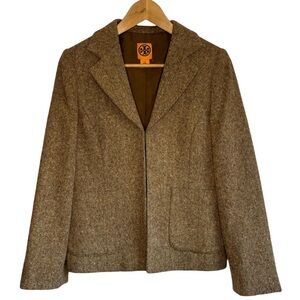 Tory Burch Brown Blazer with Notched Lapel